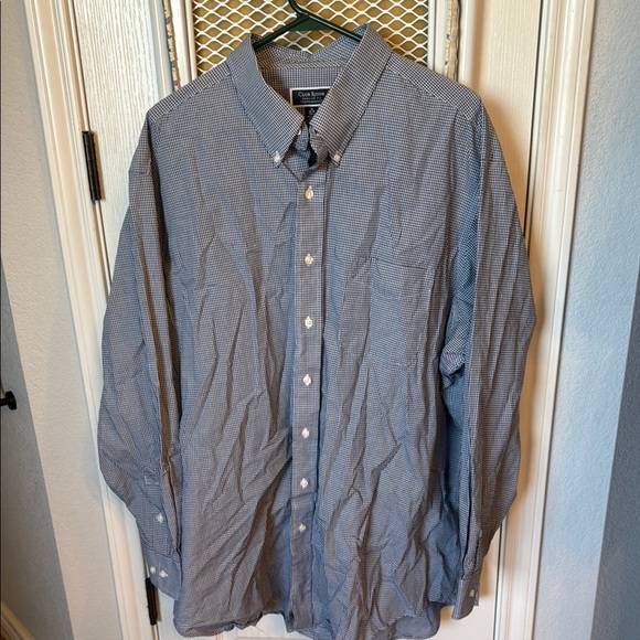 Club Room Blue Checkered Dress Shirt 3XL - Picture 1 of 1